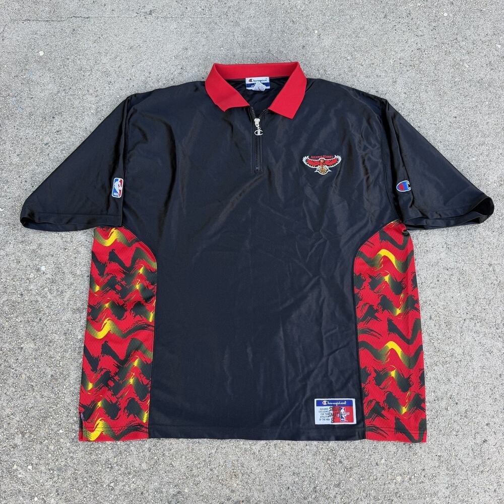 Vintage 90s Champion Atlanta Hawks Shooting Shirt XXL Steve Smith Game Worn NBA